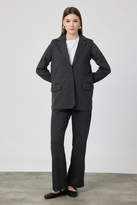 Astarlı Blazer Takım Antrasit