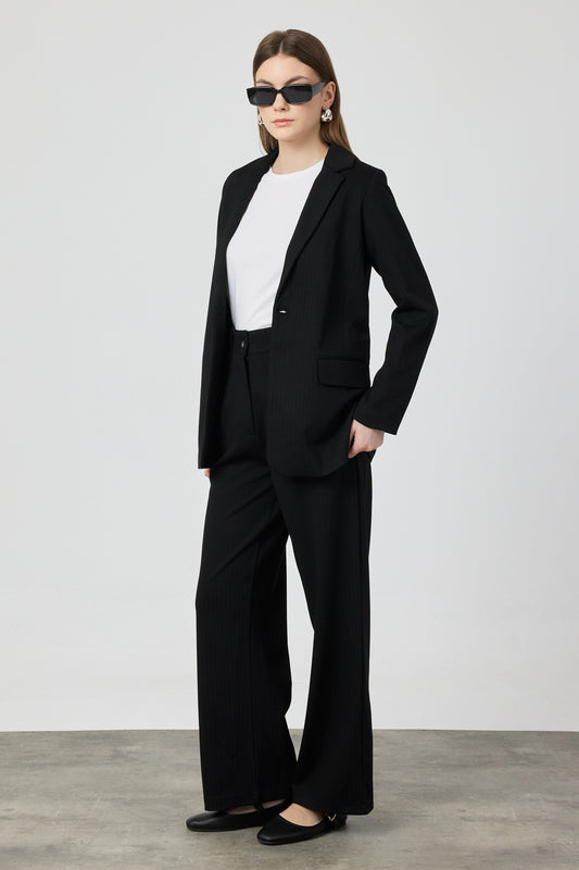 Astarlı Blazer Ceket Siyah
