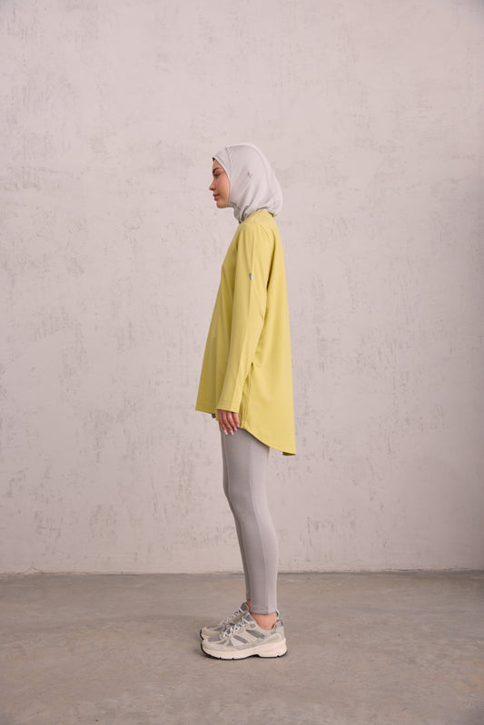 Parmak Detaylı Tunik Lime