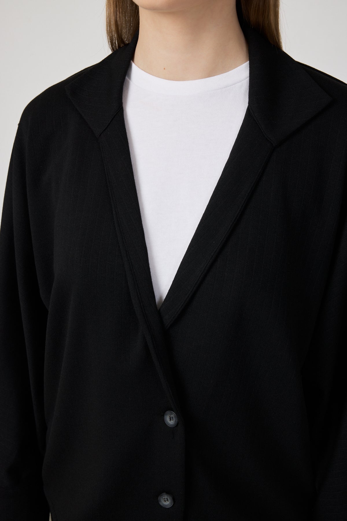 Geniş Kollu Blazer Ceket Siyah