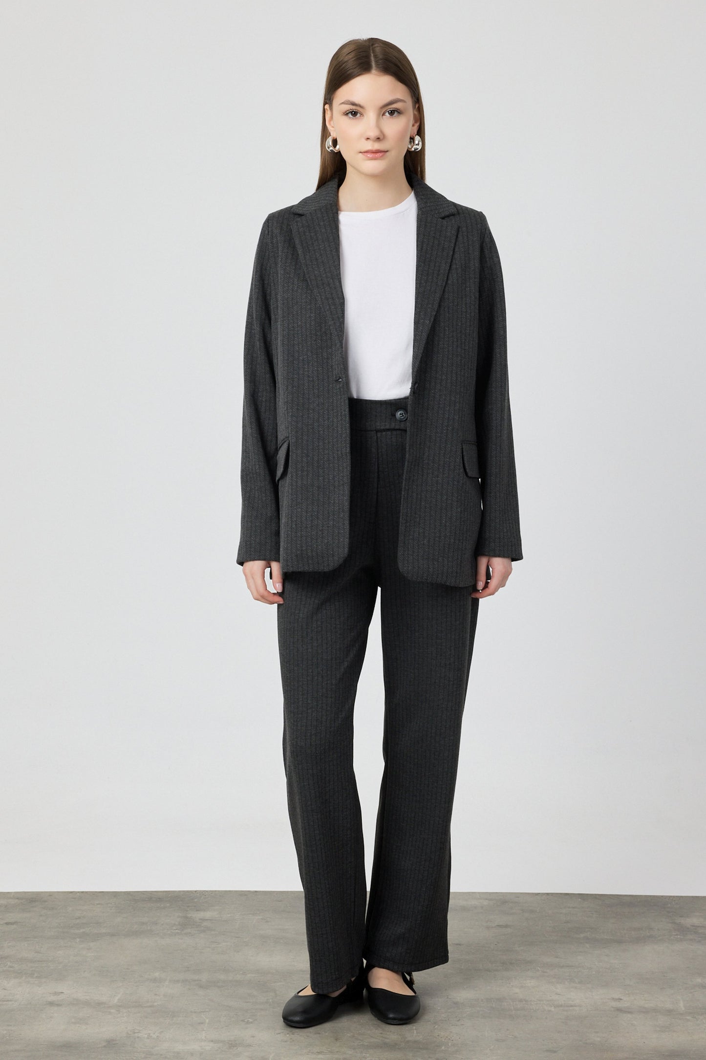 Astarlı Blazer Takım Antrasit