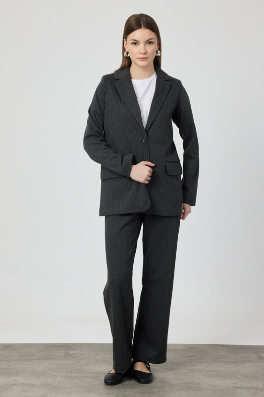Astarlı Blazer Takım Antrasit