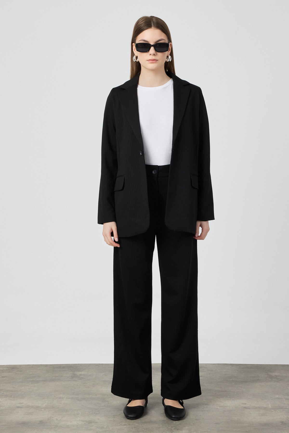 Astarlı Blazer Ceket Siyah