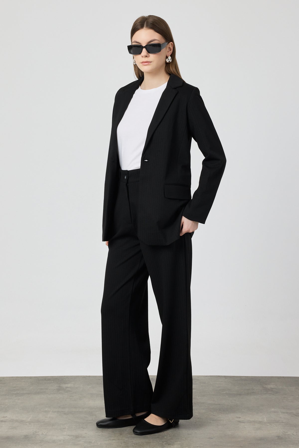 Astarlı Blazer Ceket Siyah