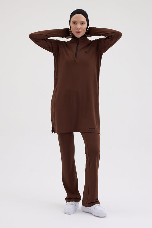 Garnili Tunik Kahve