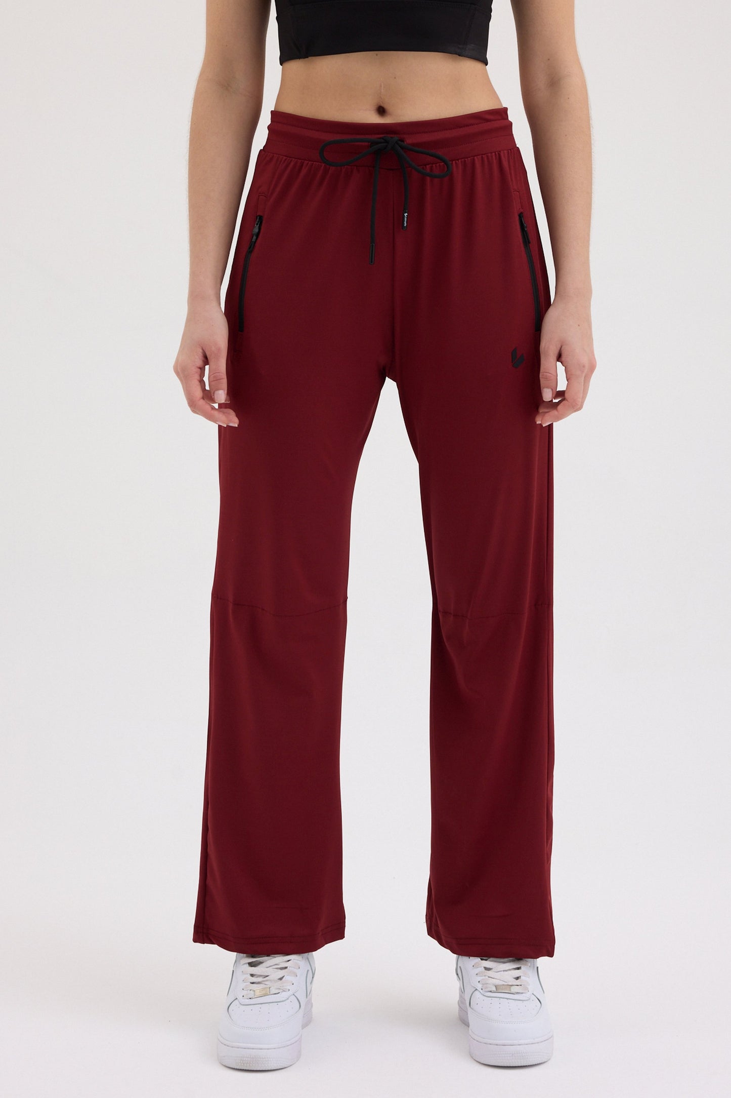 Tayt Eklentili Eşofman Bordo