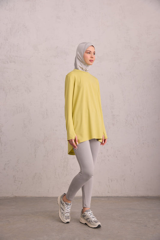 Parmak Detaylı Tunik Lime