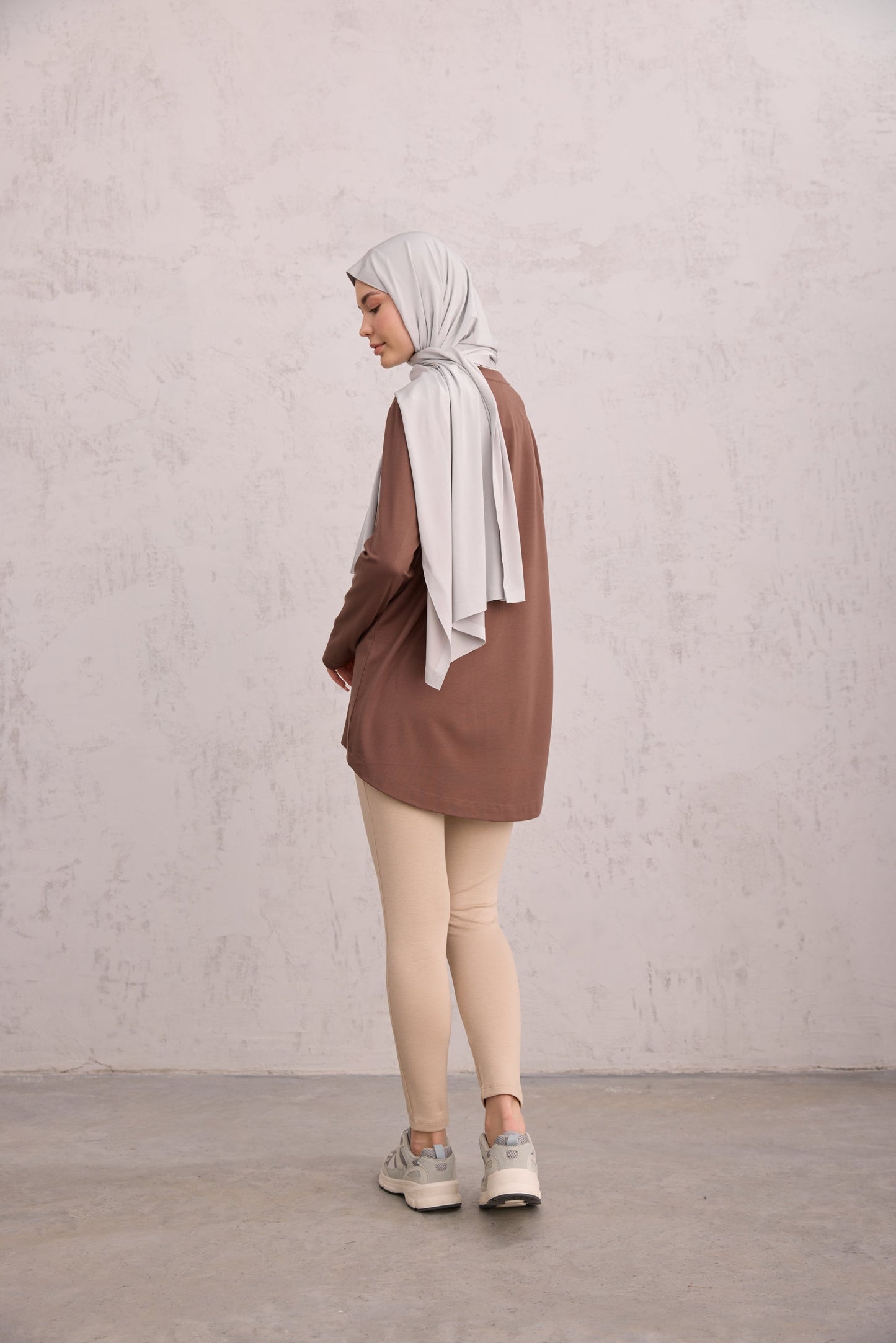 Parmak Detaylı Tunik Kahve