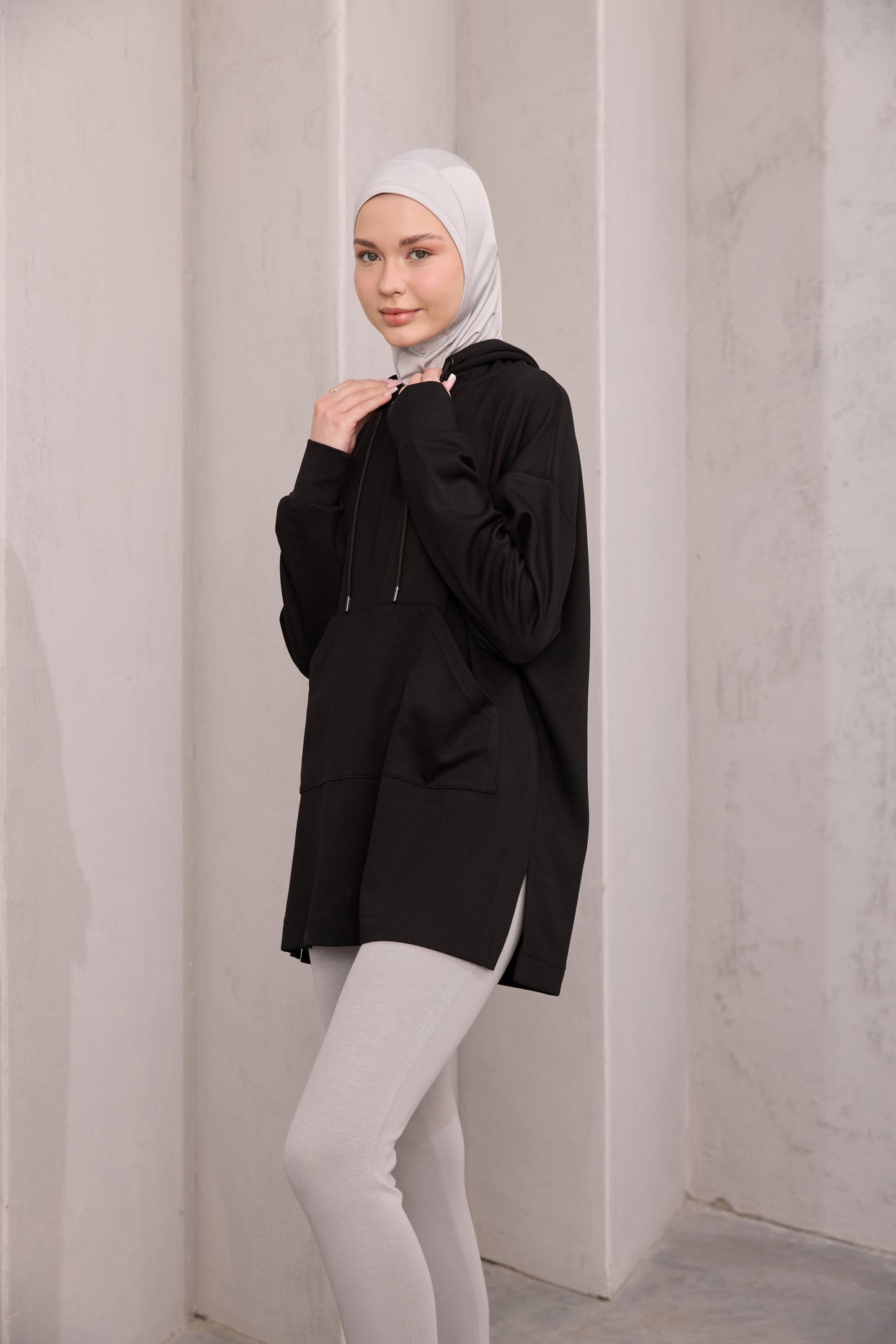 Kapüşonlu Sweat Siyah