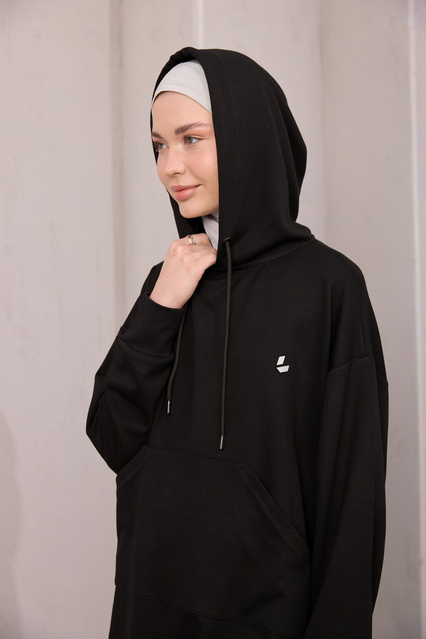 Kapüşonlu Sweat Siyah