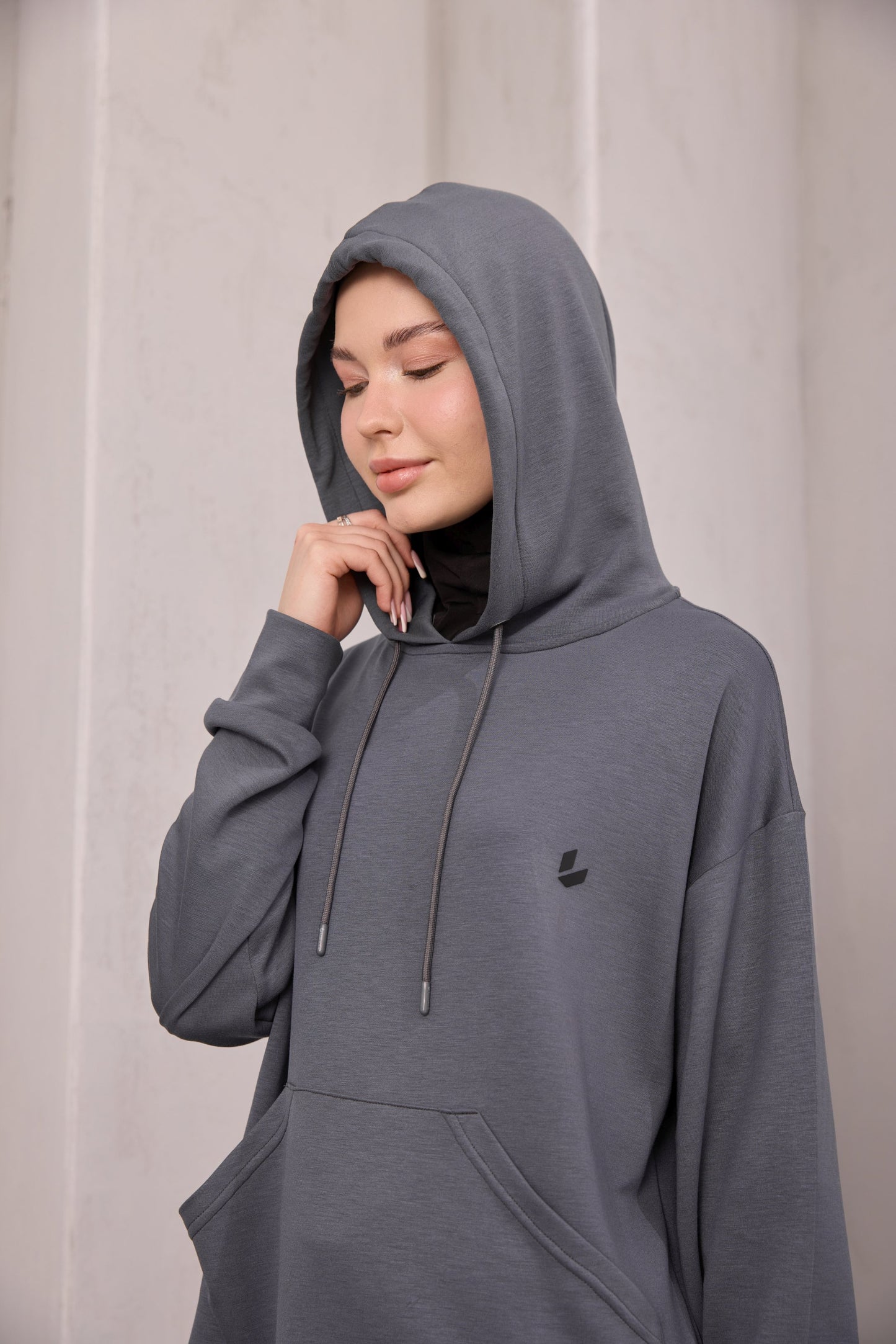 Kapüşonlu Sweat Füme