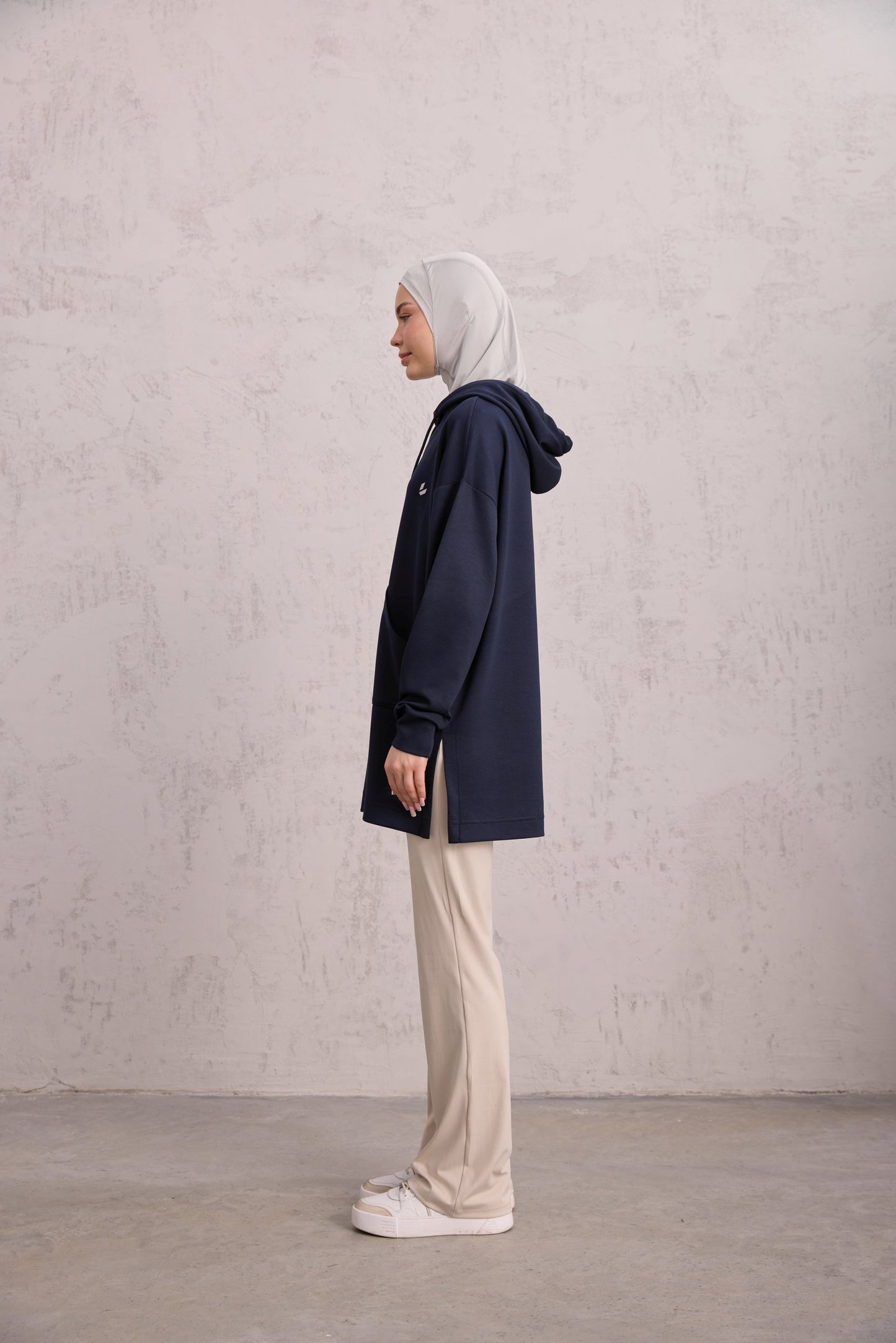 Kapüşonlu Sweat Lacivert