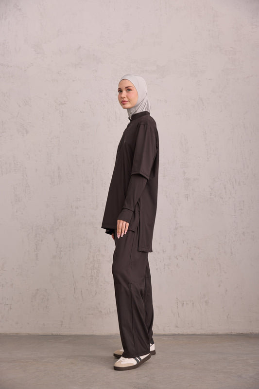 Tayt Eklentili Takım Siyah